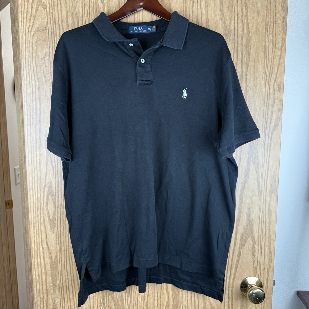 Ralph Lauren Polo Men's 2XL Polo Shirt Black Short Sleeve Classic Fit